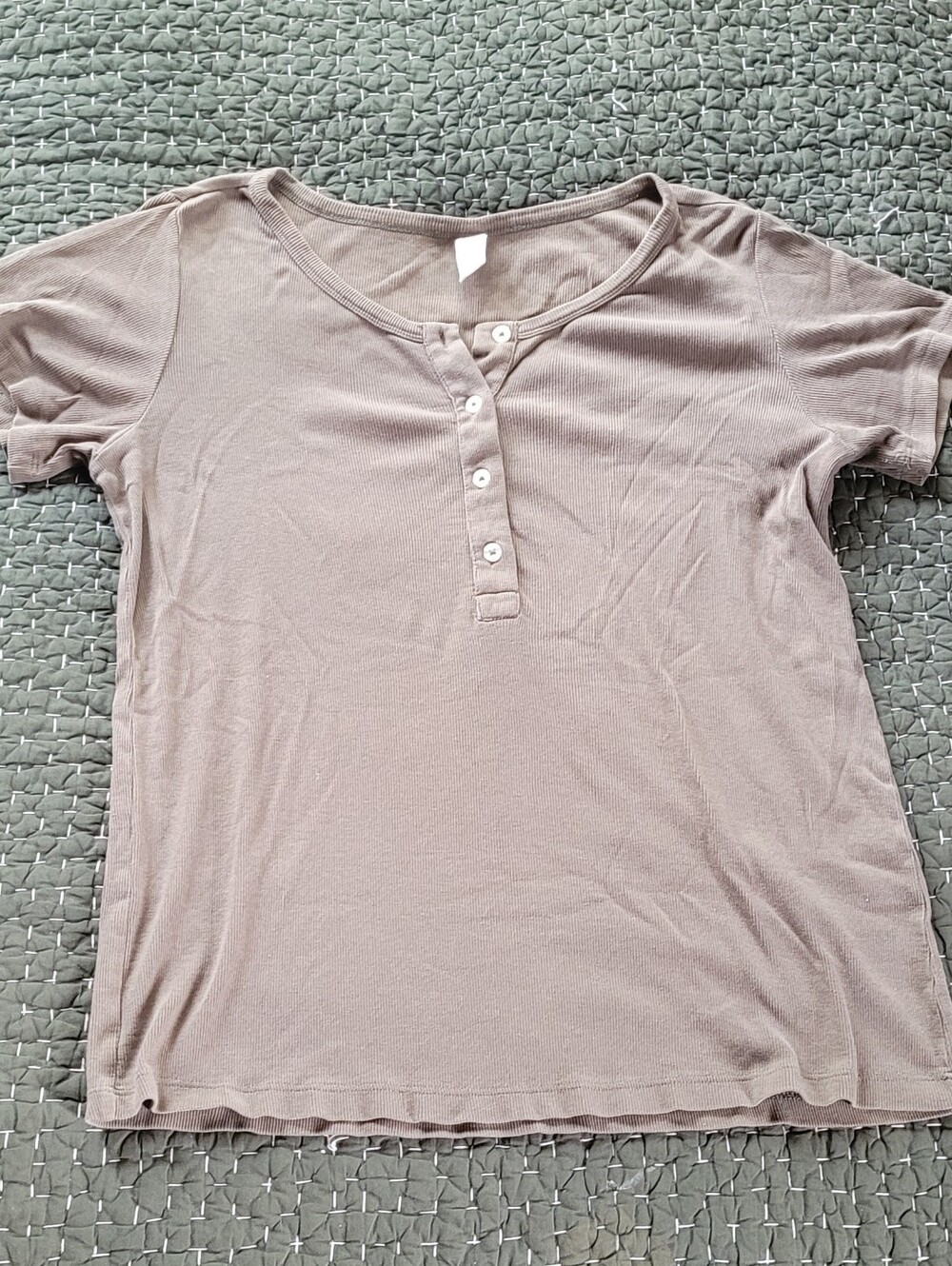 Women’s Organic Cotton Short Sleeve Henley Top -